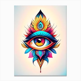 Insight, Symbol, Third Eye Tattoo 1 Canvas Print