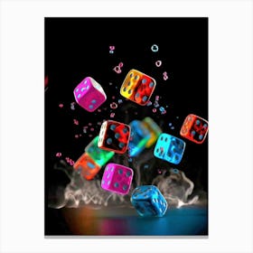 Colorful Dice Canvas Print