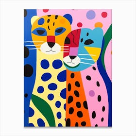 Colourful Kids Animal Art Jaguar 2 Canvas Print