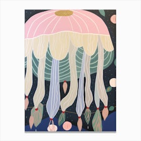 Maximalist Animal Painting Jellyfish 1 Canvas Print