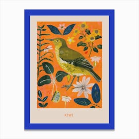 Spring Birds Poster Kiwi 3 Canvas Print