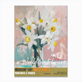 A World Of Flowers, Van Gogh Exhibition Daffodil 1 Canvas Print