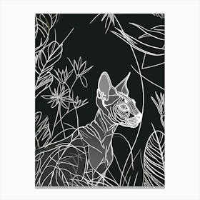 Sphynx Cat Minimalist Illustration 2 Canvas Print