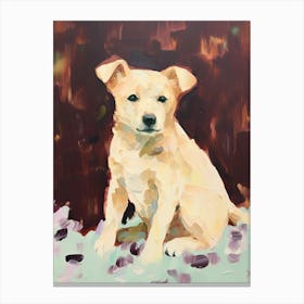 A Shiba Inu Dog Painting, Impressionist 2 Canvas Print
