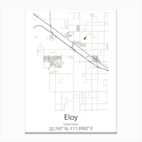 Eloy,United States Minimalist Map Canvas Print