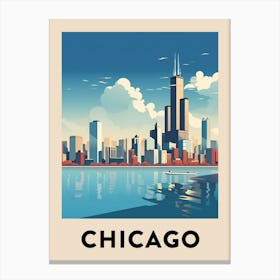 Chicago Travel Poster 16 Canvas Print