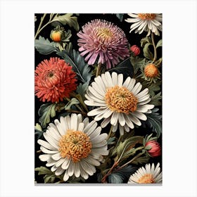 Asters Wildflower Canvas Print