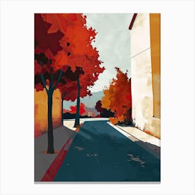 Autumn Street Canvas Print