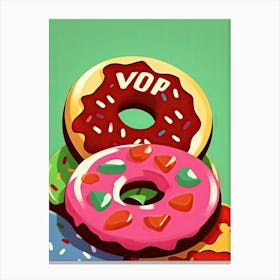 Classic Donuts Illustration 5 Canvas Print