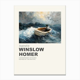 Museum Poster Inspired By Winslow Homer 4 Canvas Print