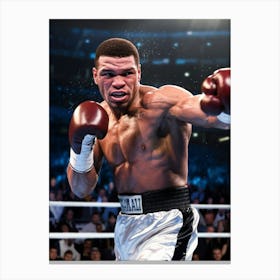 Boxer In Action Canvas Print