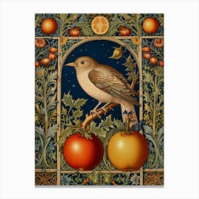 William Morris Bird On A Branch Canvas Print