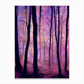 Purple Forest At Sunset Canvas Print