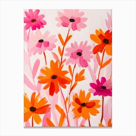 Colorful Flower Painting Canvas Print