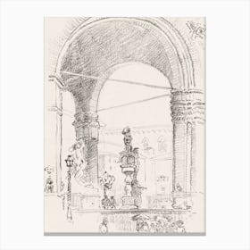 Loggia Dei Lanzi Alice in Wonderland Canvas Print