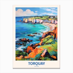 Torquay England 2 Uk Travel Poster Canvas Print