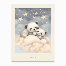 Sleeping Baby Panda 1 Nursery Poster Canvas Print