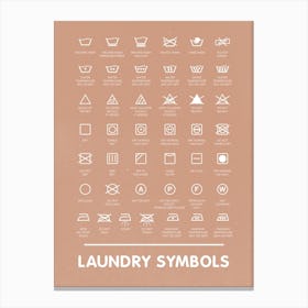Bohemian Laundry Room Decor With Care Guide Canvas Print