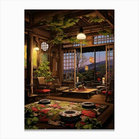 Traditional Japanese Tea Garden 4 Canvas Print