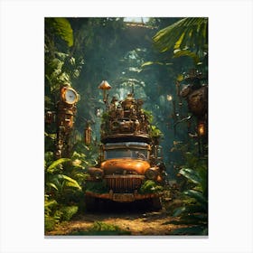 Car In The Jungle Canvas Print