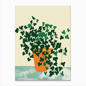 Ivy Plant Minimalist Illustration 6 Canvas Print