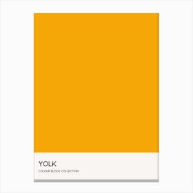 Yolk Colour Block Poster Canvas Print