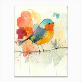 Bird On A Wire Canvas Print