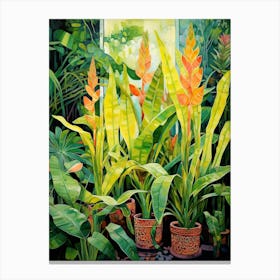 Tropical Plant Painting Snake Plant 3 Canvas Print