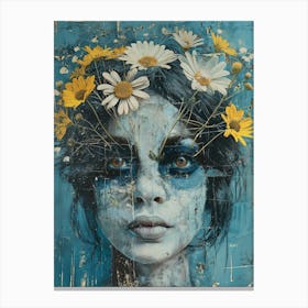 She Wore Flowers In Her Hair Canvas Print