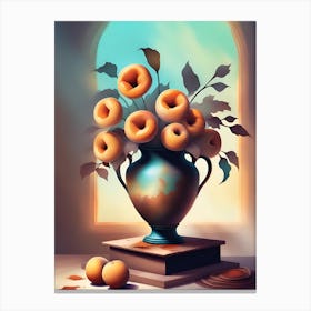 Apricots In A Vase Canvas Print