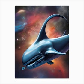 Whale In Space Canvas Print