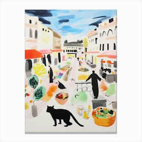 The Food Market In Rome 1 Illustration Canvas Print