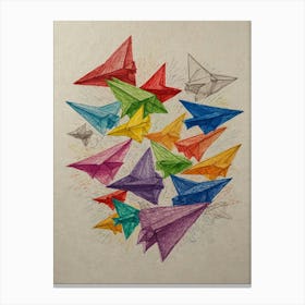 Paper Airplanes Canvas Print