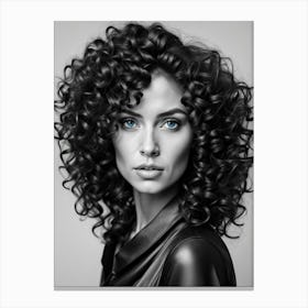 Curly Haired Beauty 2 Canvas Print
