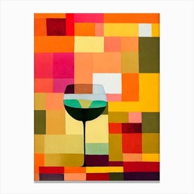 Japanese Paul Klee Inspired Abstract Cocktail Poster Canvas Print