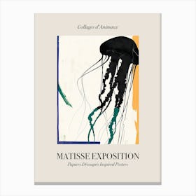 Jellyfish 4 Matisse Inspired Exposition Animals Poster Canvas Print