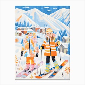 Snowbird Ski Resort   Utah Usa, Ski Resort Illustration 1 Canvas Print