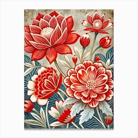 Chinese Flower Painting 4 Canvas Print