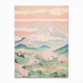 Mount Norikura In Nagano, Japanese Landscape 1 Canvas Print
