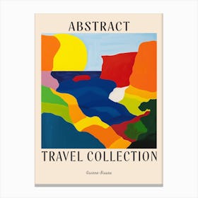 Abstract Travel Collection Poster Guinea Bissau 1 Canvas Print