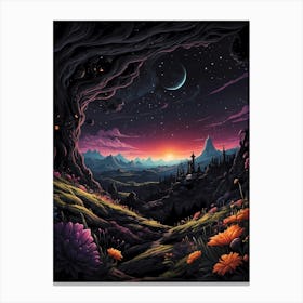 Night Landscape 1 Canvas Print