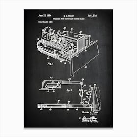 Bulldozer Patent C C Troop Bulldozer Blueprint Bulldozer Tractor Decor Bulldozer Tractor Art Construction Art Dozerposter Cc5181 Canvas Print