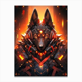 Futuristic Wolf 3 Canvas Print