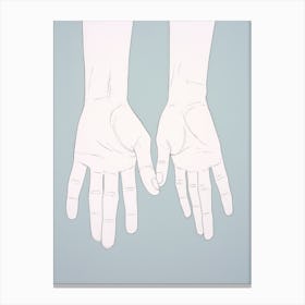 Draw A Pair Of Hands Canvas Print