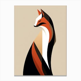 Fox Minimalist Abstract 1 Canvas Print