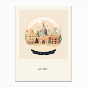 London United Kingdom 4 Snowglobe Poster Canvas Print