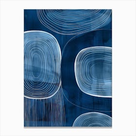 Blue Circles 10 Canvas Print