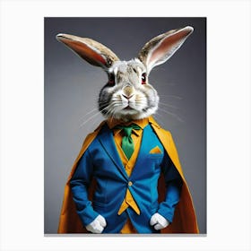 Rabbit In A Cape Canvas Print