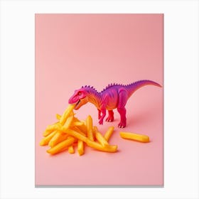 Toy Dinosaur & Fries 2 Canvas Print