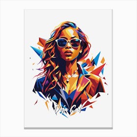 Doja Cat 01 Portrait Music Icon Style WPAP Pop Art Canvas Print